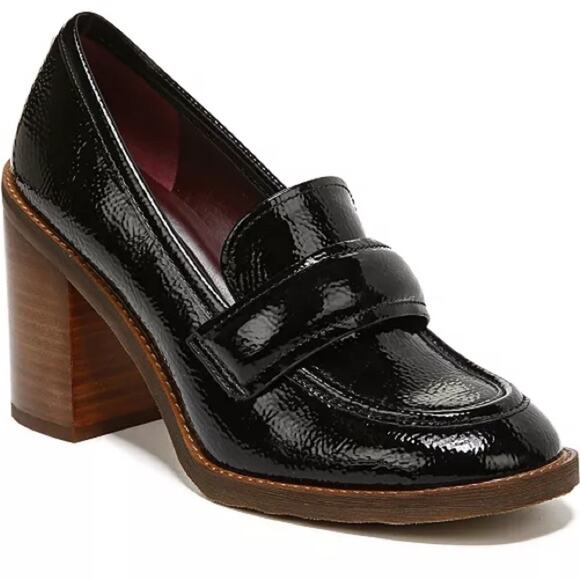 FRANCO SARTO Women’s Raven Pumps Black Faux Leather Sz 8.5